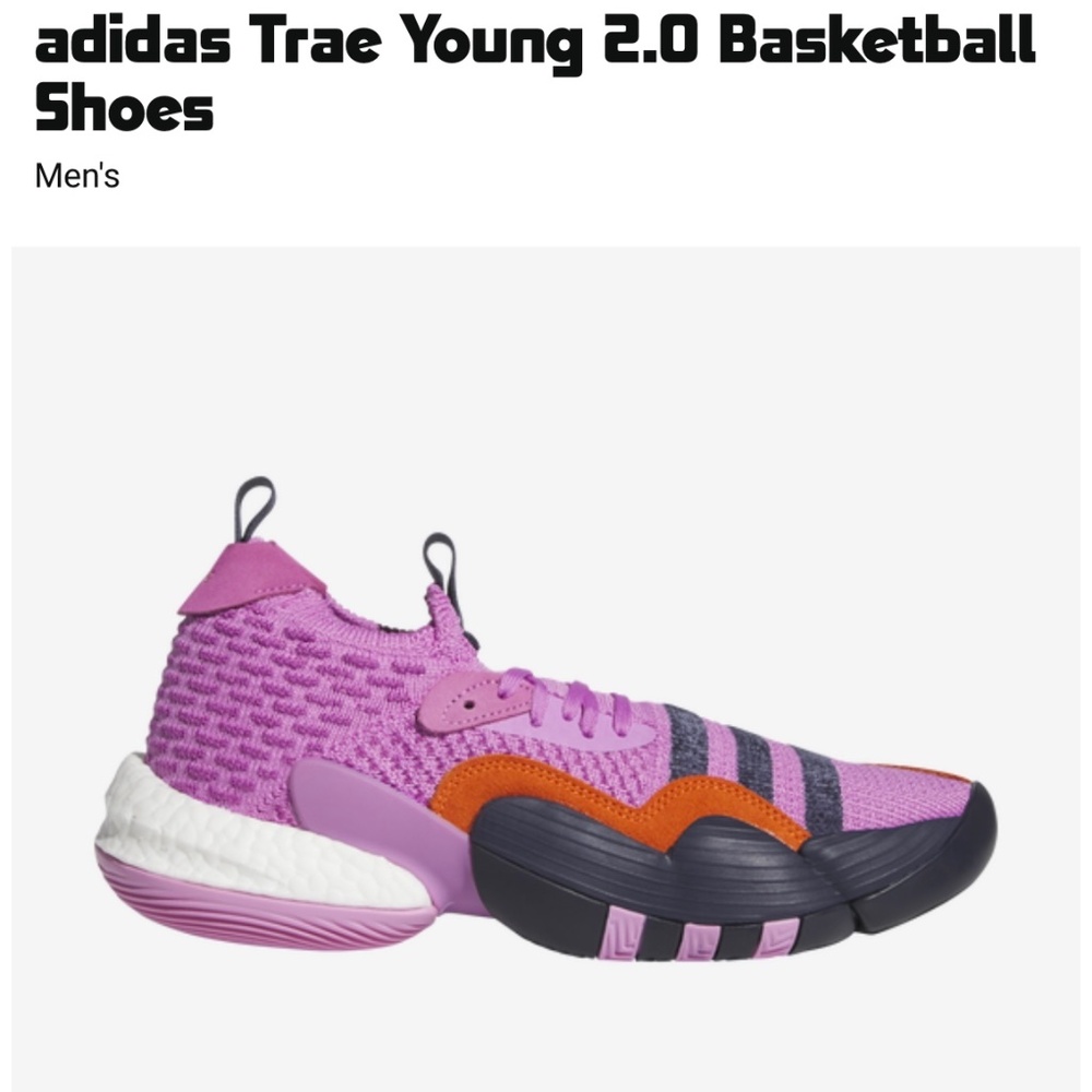 Brand new! Adidas Trae Young 2.0 Basketball Shoes. M-9.5. Multi-color